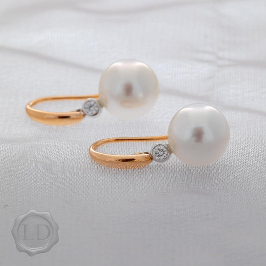 South Sea Pearls and diamonds in rose gold