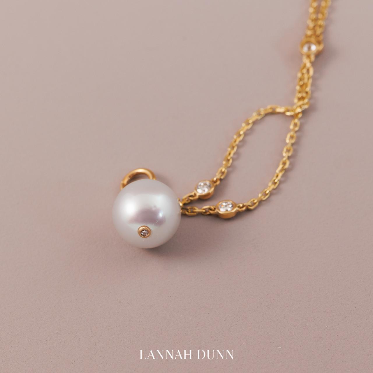 LD South Sea Pearl & Diamond swing pendant