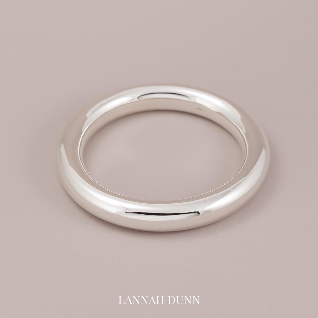Sterling silver chunky tube in 12mm