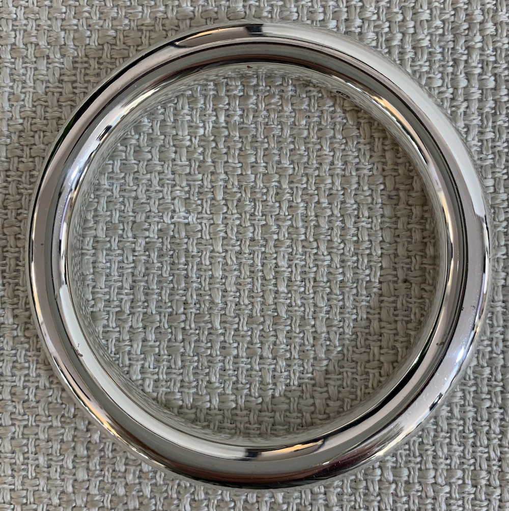 Sterling silver chunky tube in 10mm, 65mm Internal Diameter