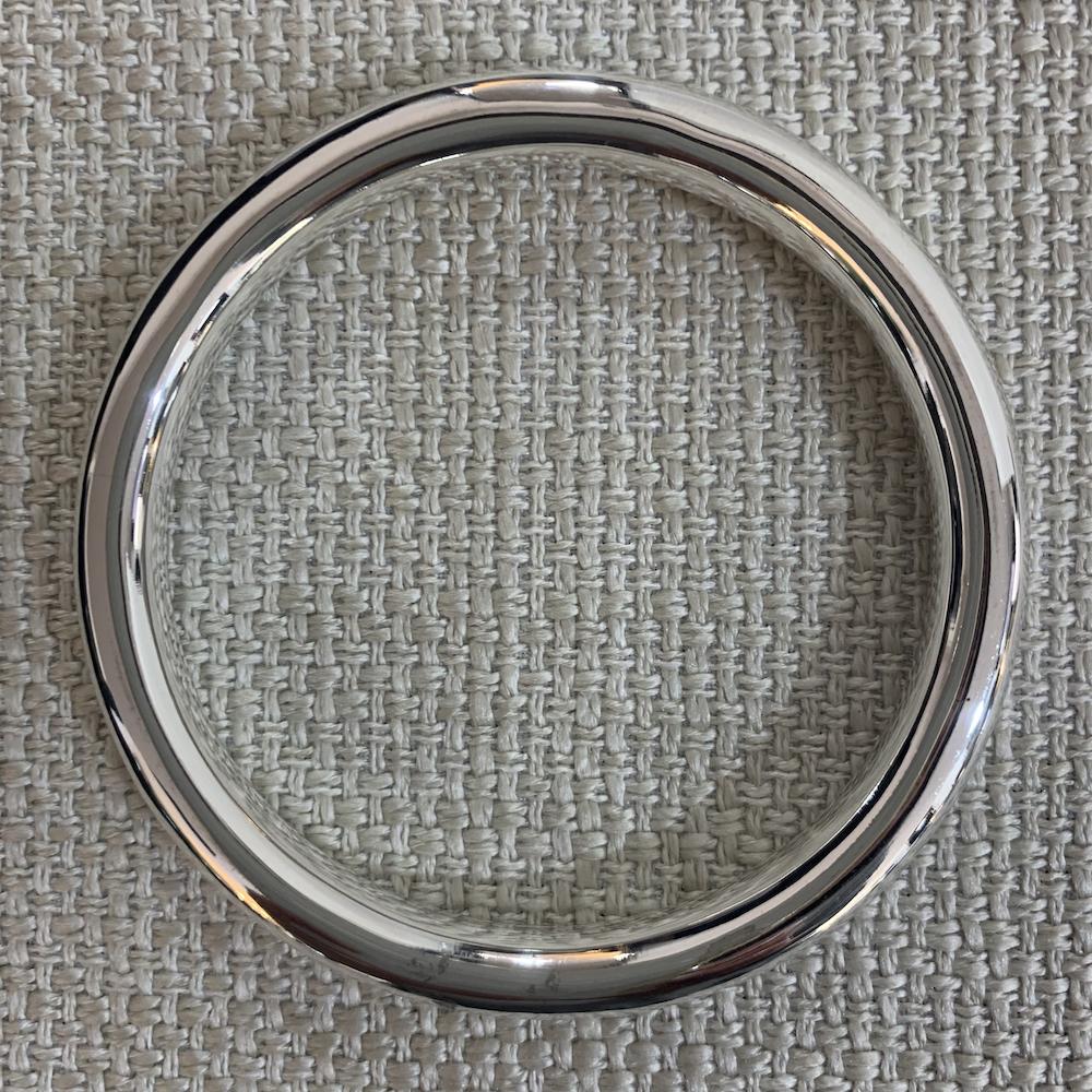 Sterling silver 8mm golf bangle, 65mm internal diameter