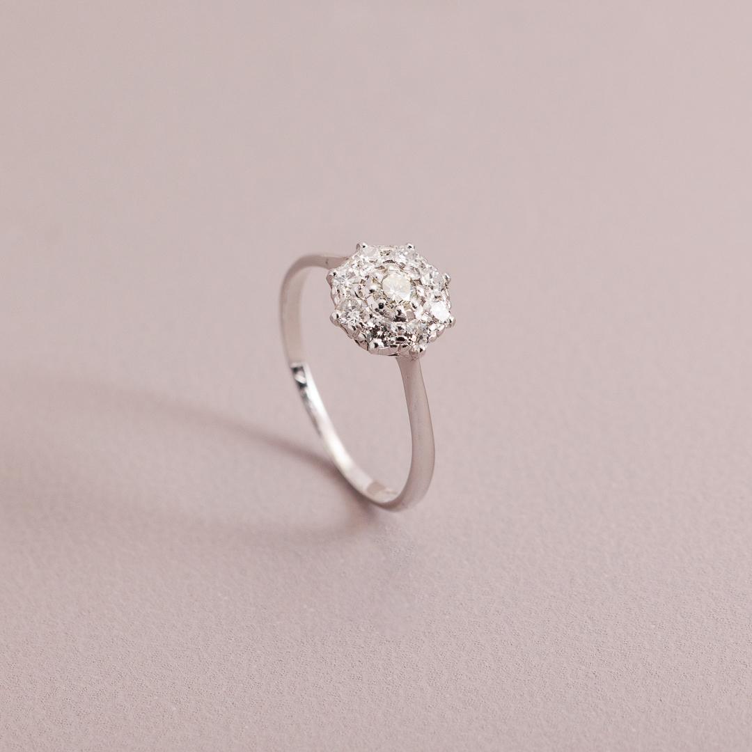 Vintage diamond cluster ring