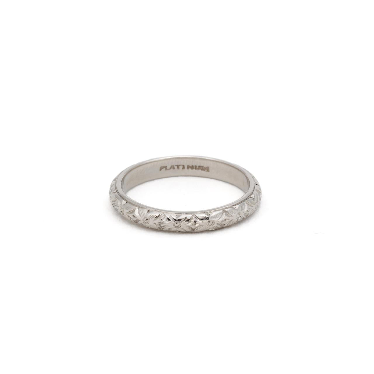 Vintage platinum wedding band