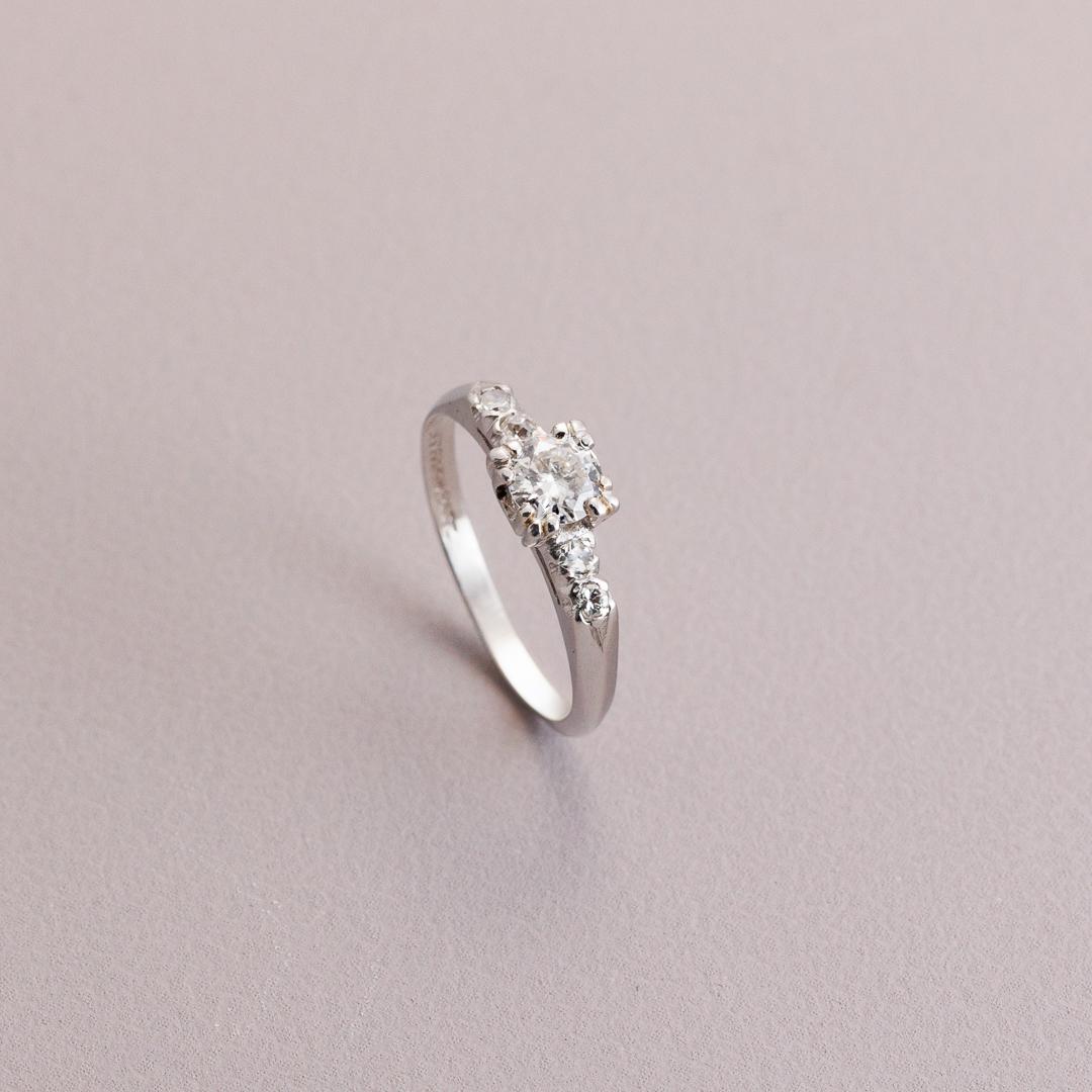 Art Deco French Solitaire ring