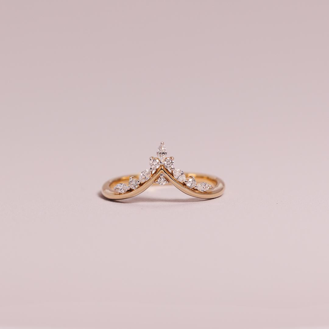 The LD ‘Princess’ diamond huggie ring, yellow gold