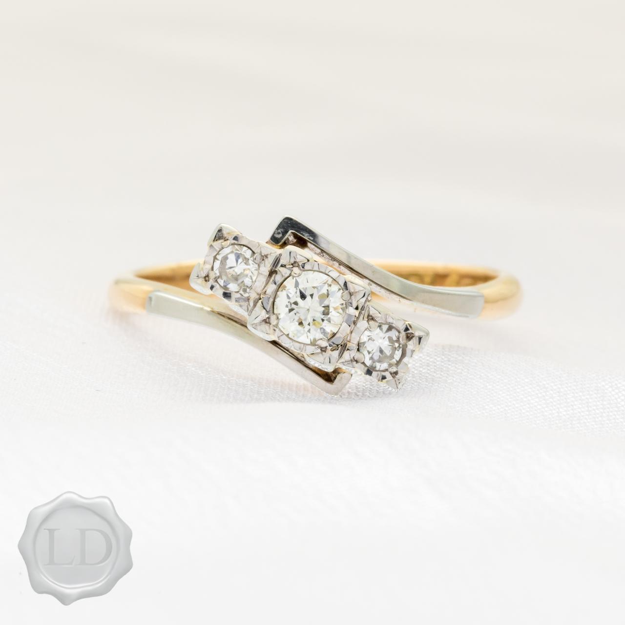 18ct & Platinum three stone ring