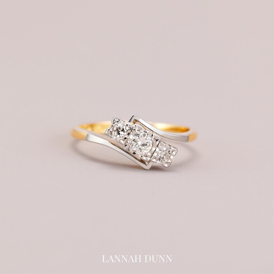 18ct & Platinum three stone ring