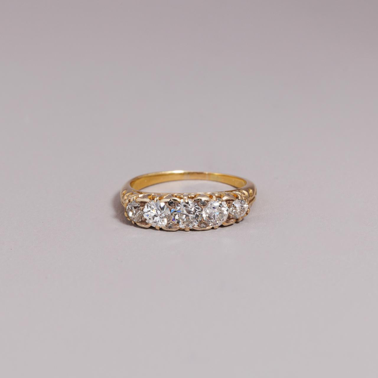 Victorian diamond half hoop ring circa 1890