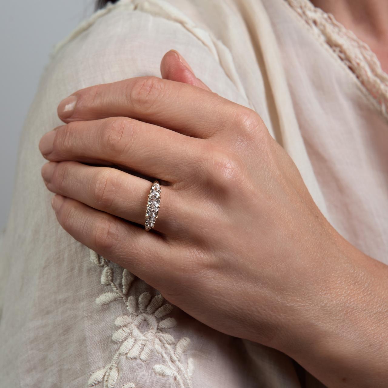 Victorian diamond half hoop ring circa 1890