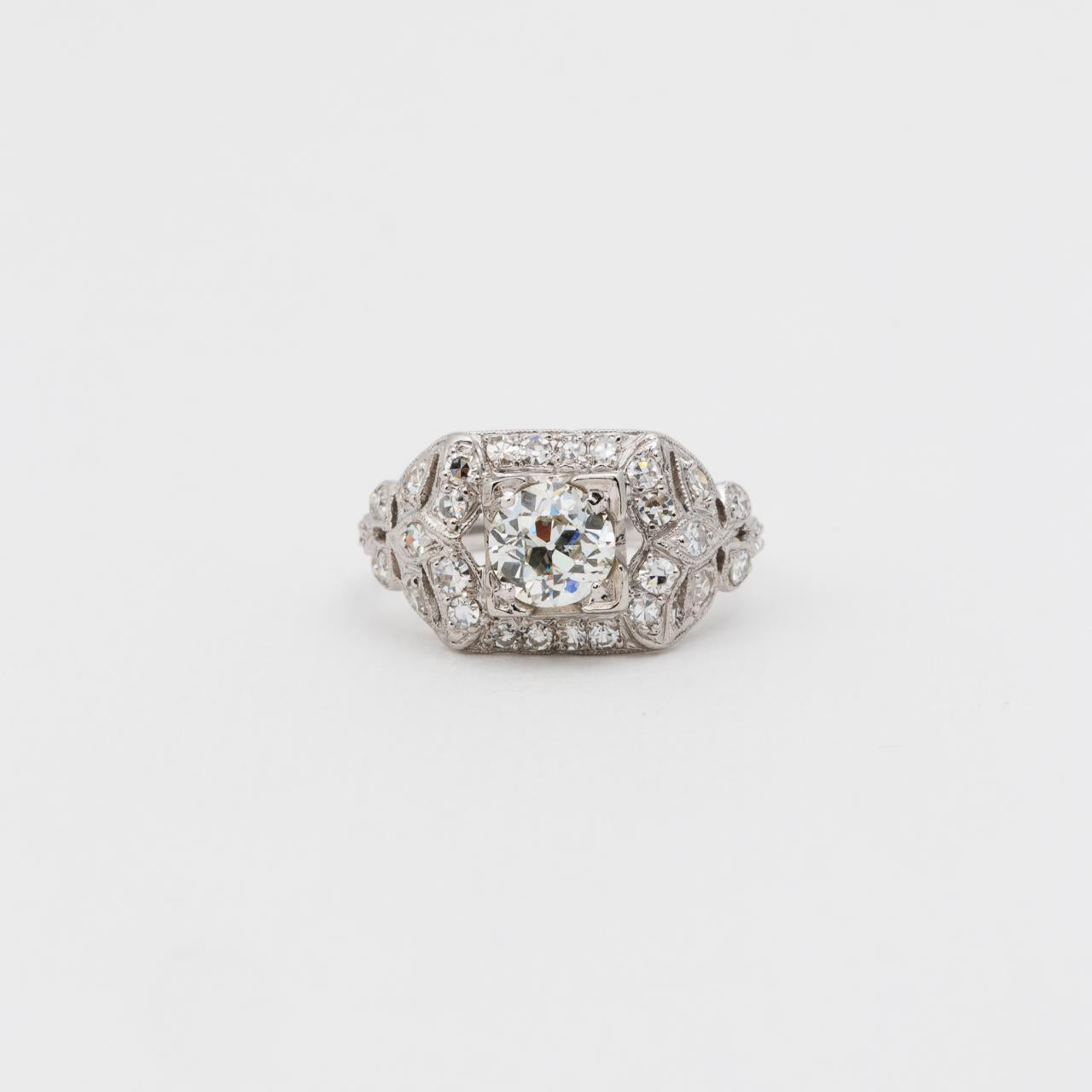 Art Deco one-of-a-kind engagement ring