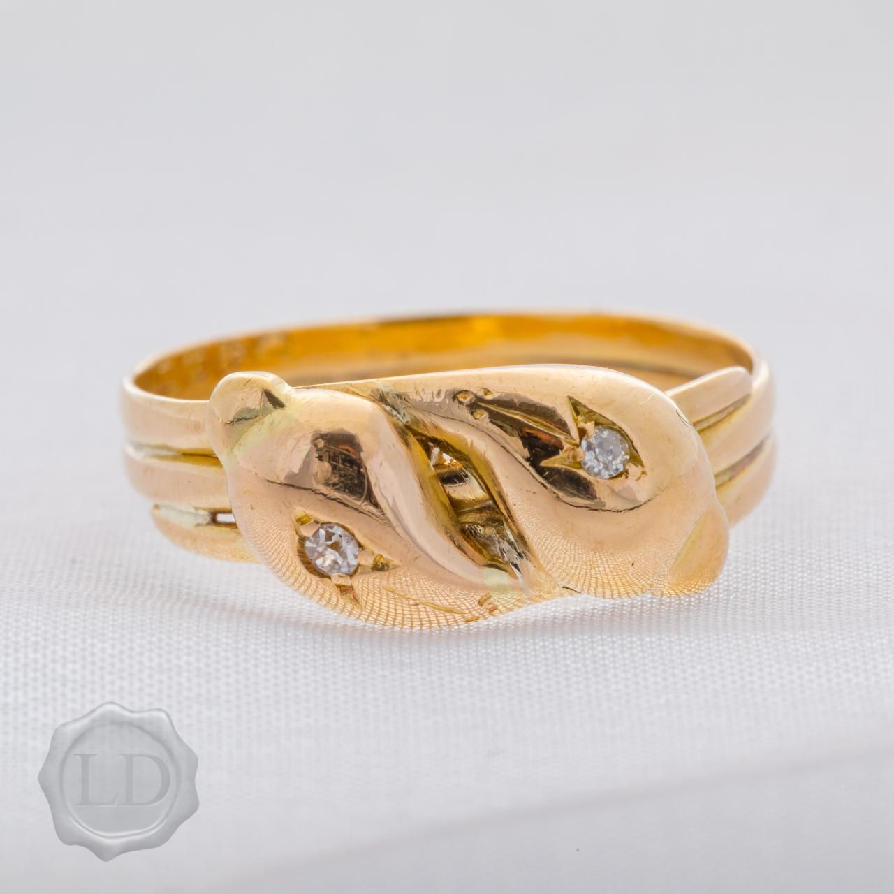 Diamond Serpent ring Hallmarked 1917