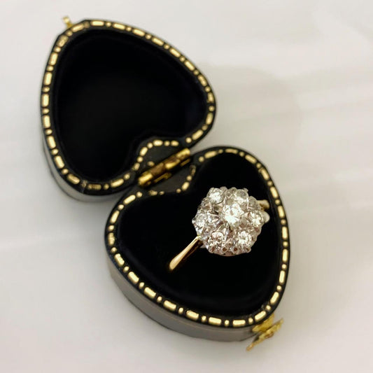 Vintage English diamond cluster ring Vintage English diamond cluster ring