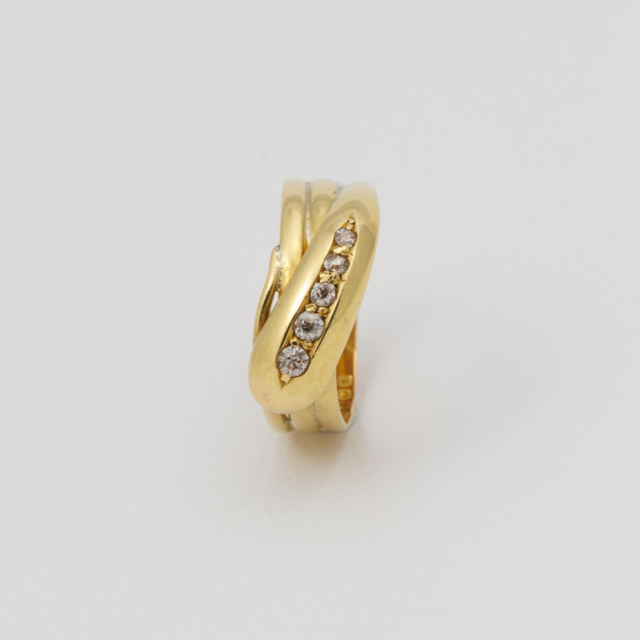 Diamond serpent eternity ring