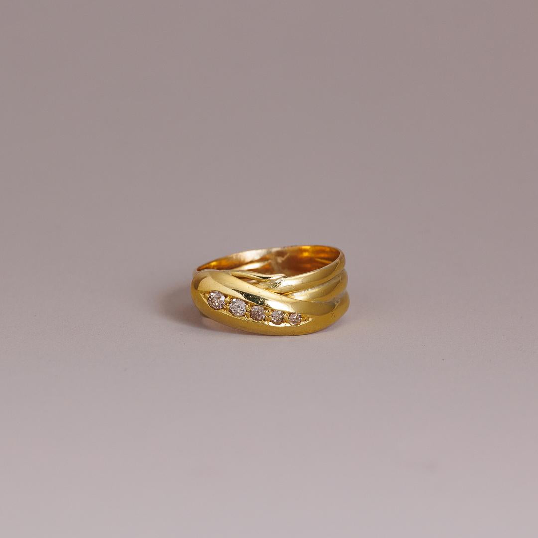 Diamond serpent eternity ring