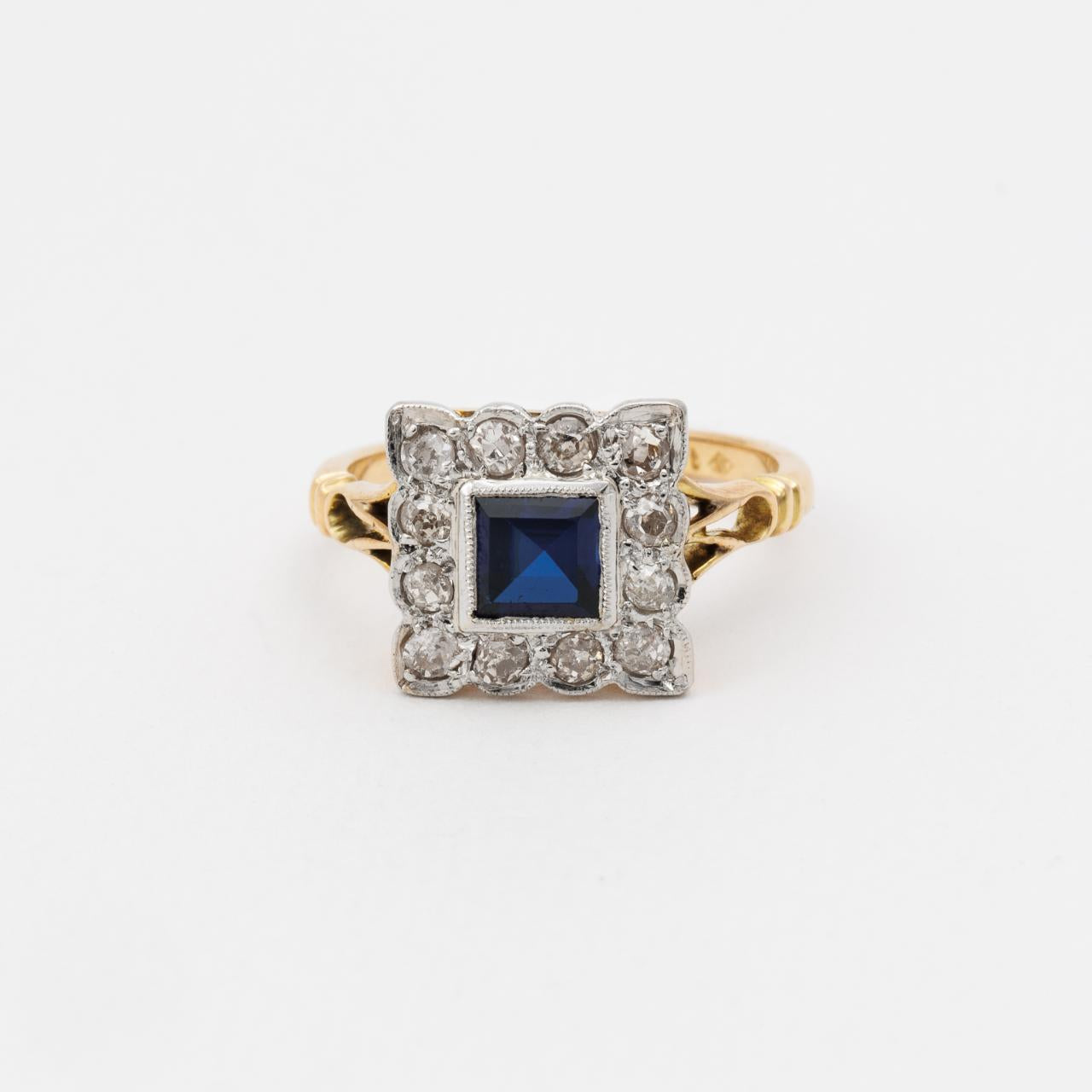 Art Deco Antique Sapphire Diamond Ring