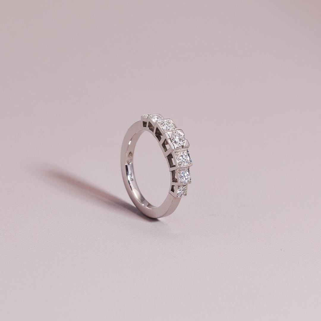 Vintage diamond layer ring