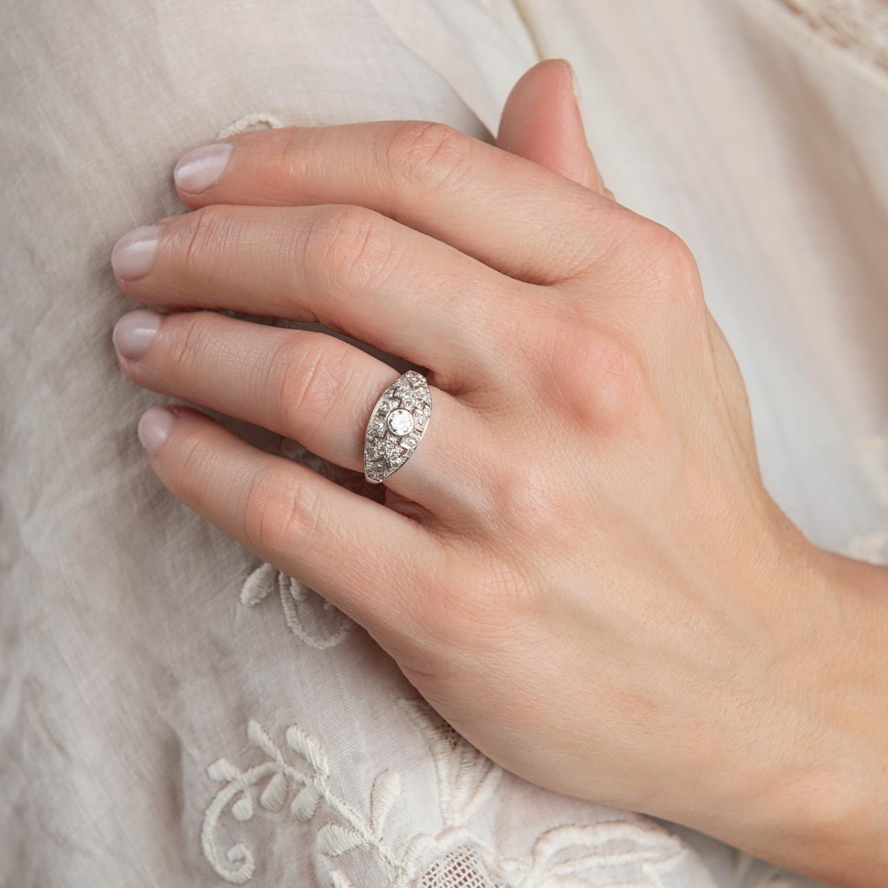 French Art Deco Diamond ring
