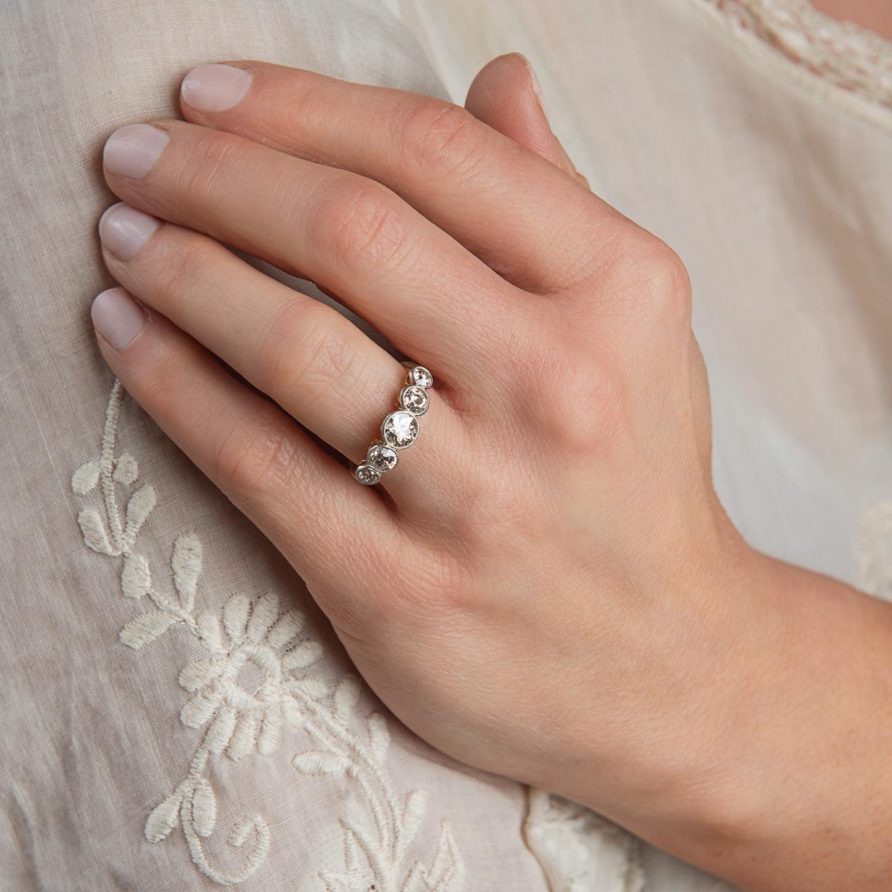 Antique five-stone diamond Ring