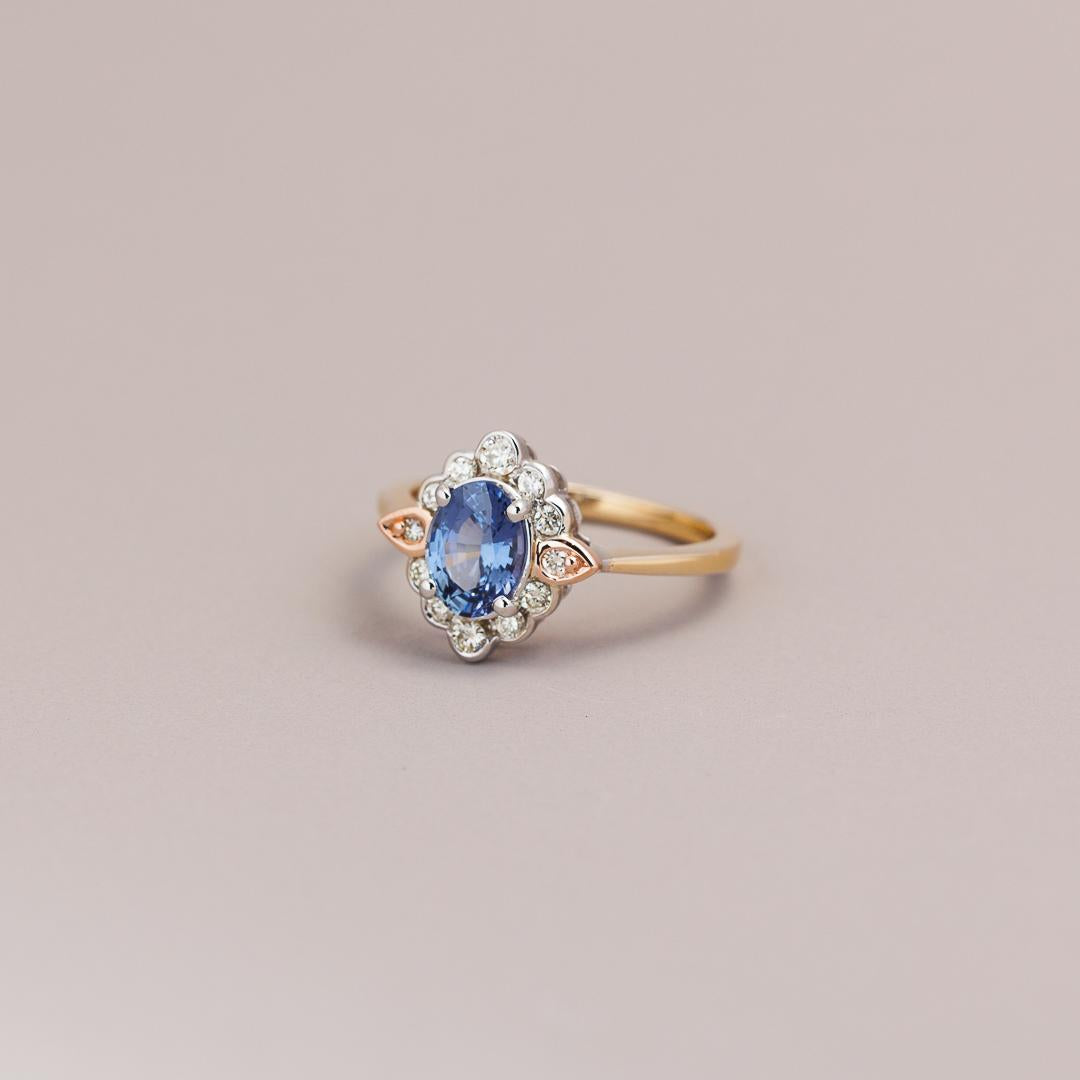 Ceylon Sapphire and diamond