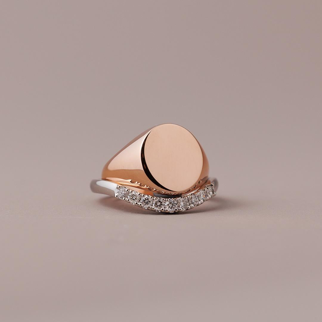 LD Nouveau Grandi Monogram Ring in rose gold