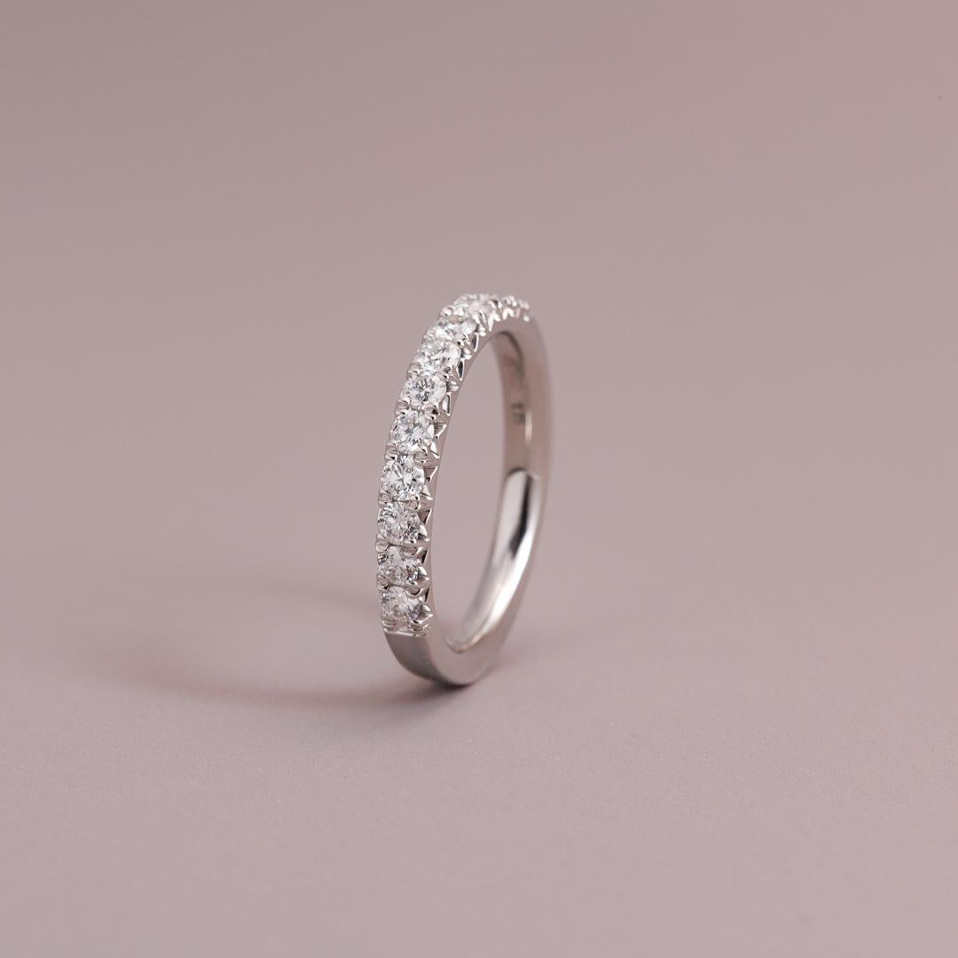 Platinum and diamond wedding ring