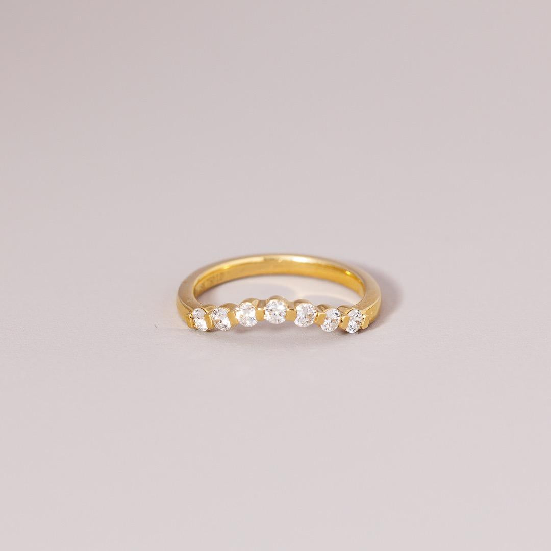 LD Lunar diamond huggie, 18ct gold