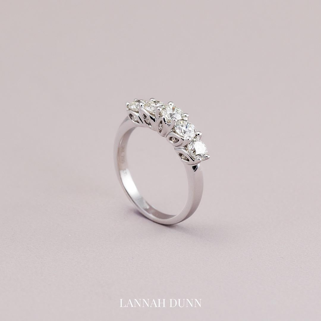 Five-stone LD tulip engagement ring