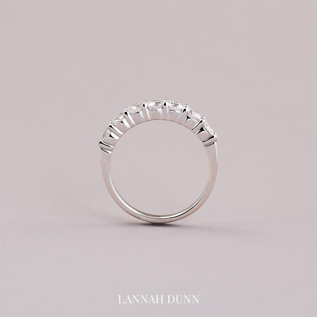 Diamond spacer ring seven stone