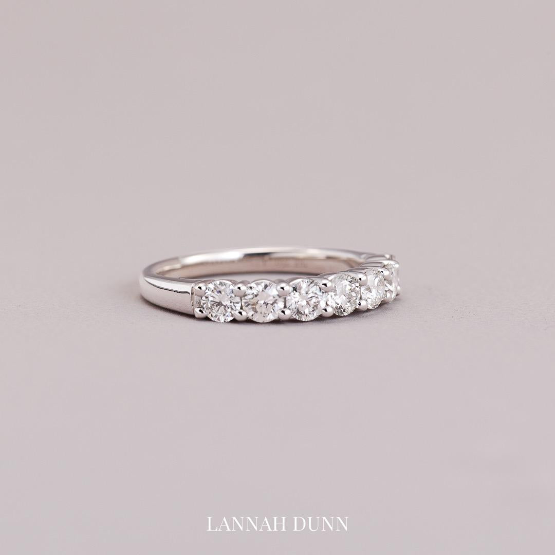 Diamond spacer ring seven stone