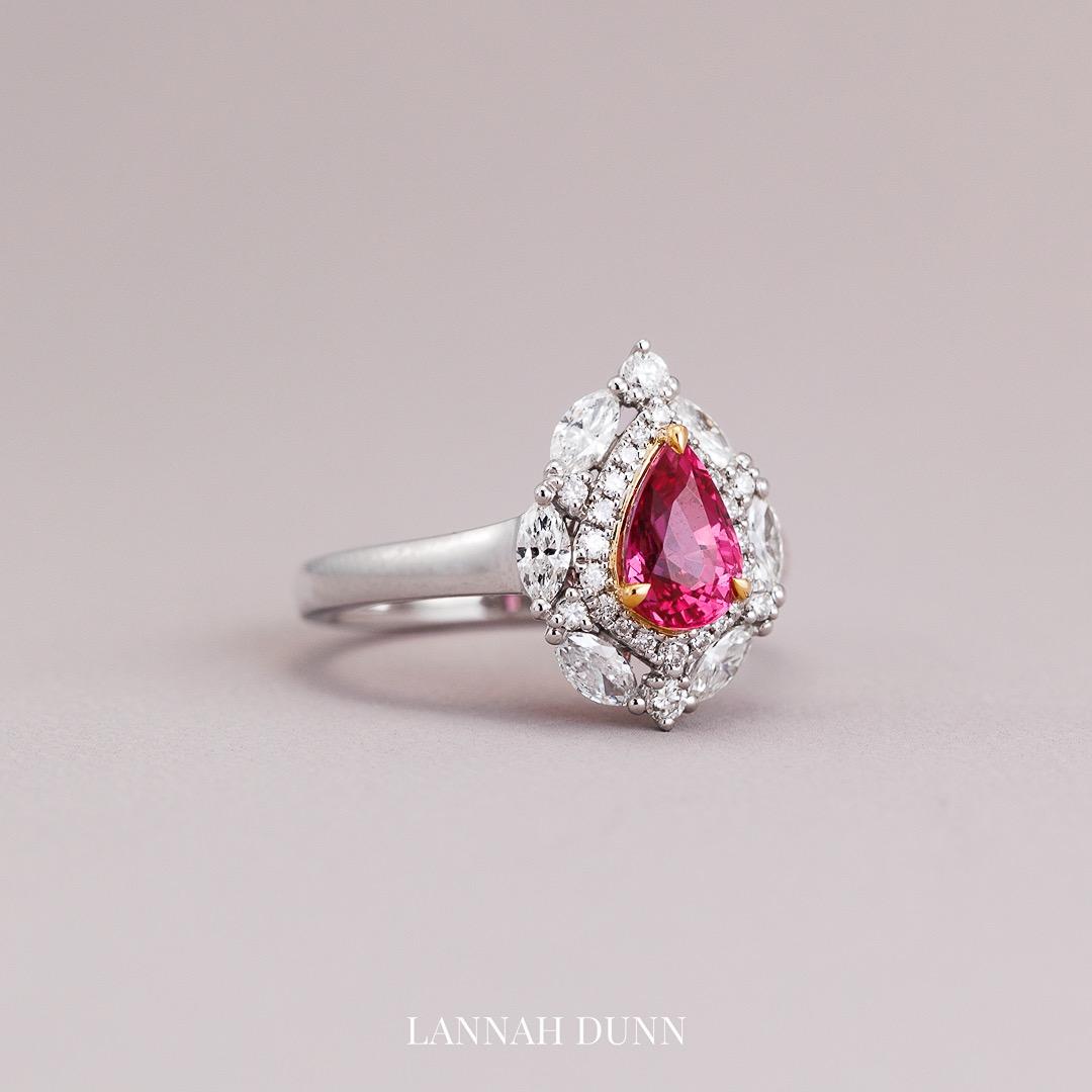 Ruby & diamond Art Deco style ring