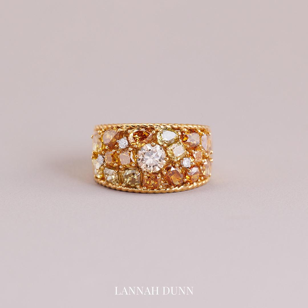 All diamond encrusted taper ring
