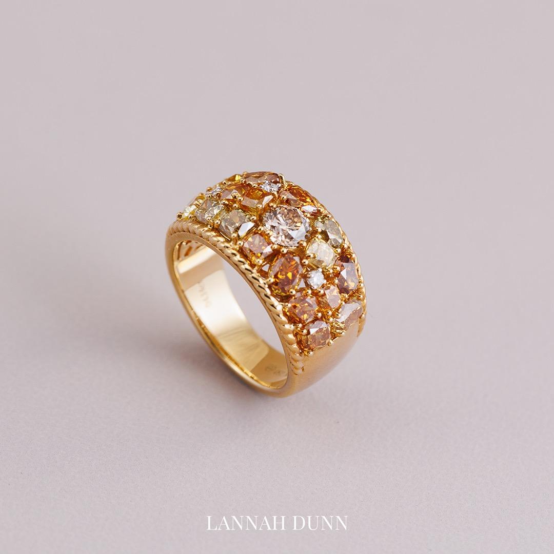 All diamond encrusted taper ring