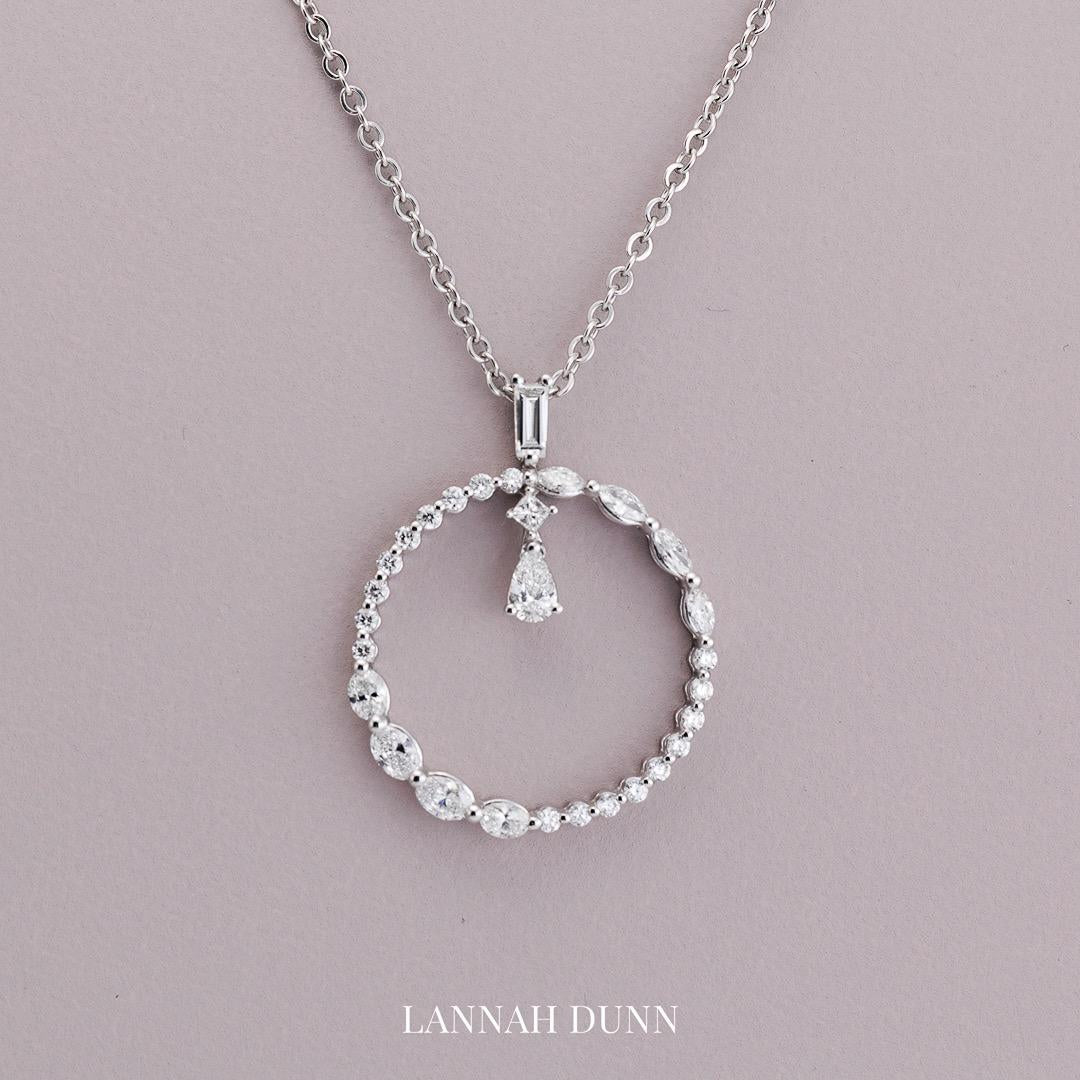 Fancy cut diamond continuum pendant