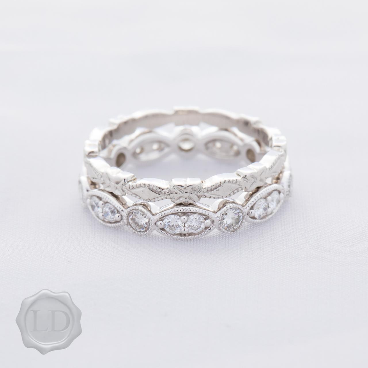 Facet edge, High-carat white gold wedding ring