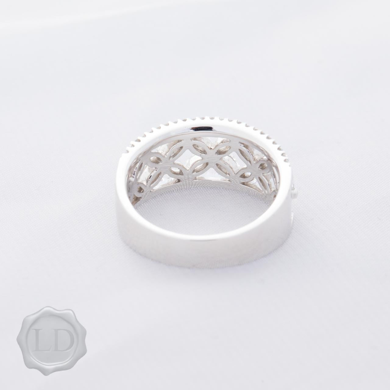 Fancy Marquise and brilliant cut diamond dress ring in platinum