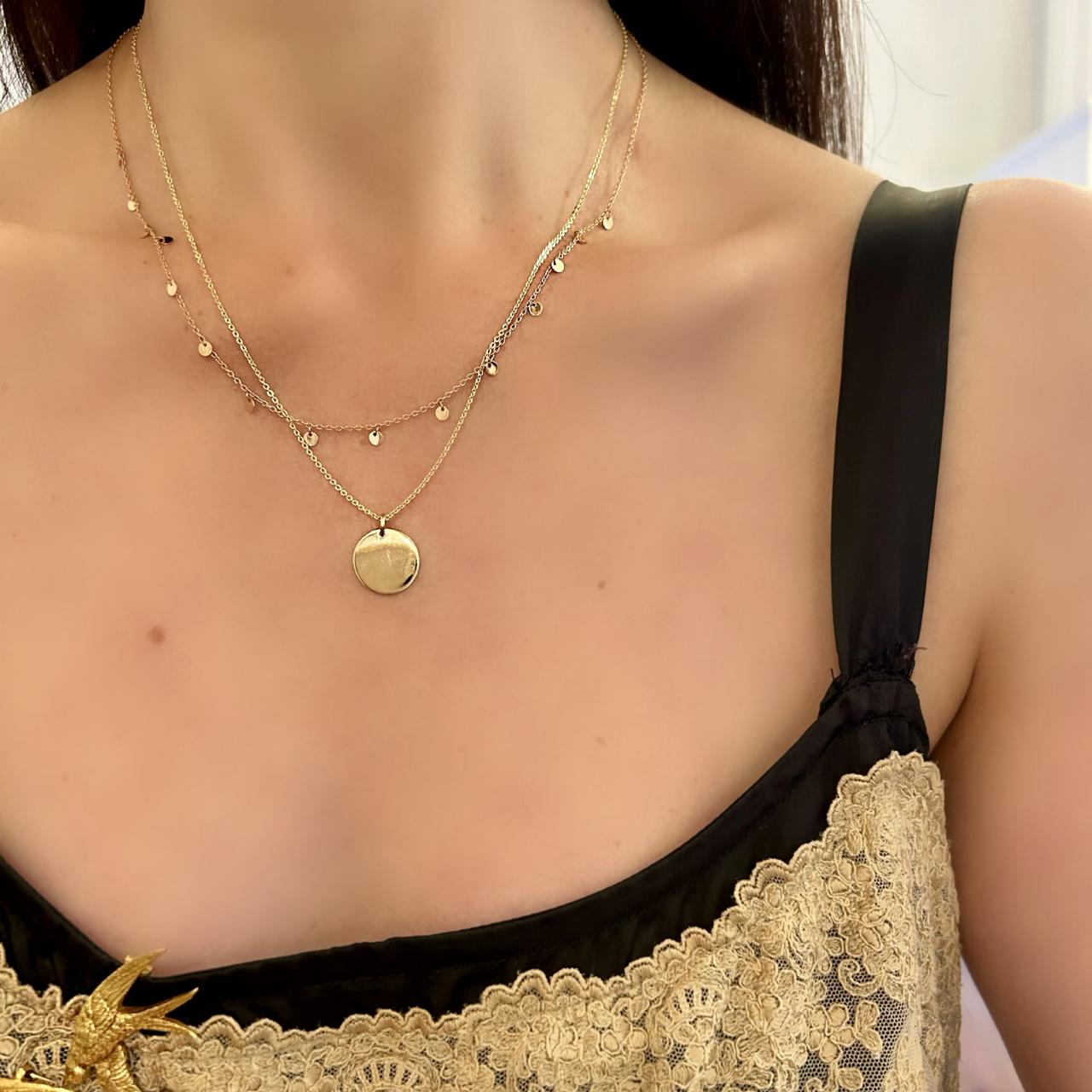 LD droplet necklace in Yellow